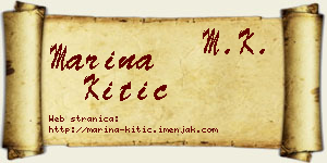 Marina Kitić vizit kartica